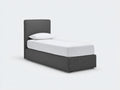 Letto singolo - Tessuto - 208x98x103 cm - Antracite - Minimalista