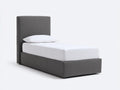 Letto singolo - Tessuto - 211x100x108 cm - Grigio scuro - Moderno