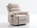 Poltrona reclinabile - Velluto a coste-Metallo - 104x100x113 cm - Beige perla - Contemporaneo