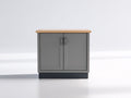 Credenza - Legno-MDF - 76x40x78 cm - grigio-marrone - stile contemporaneo