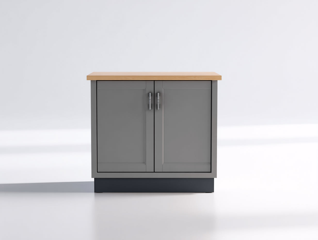 Credenza - Legno-MDF - 76x40x78 cm - grigio-marrone - stile contemporaneo